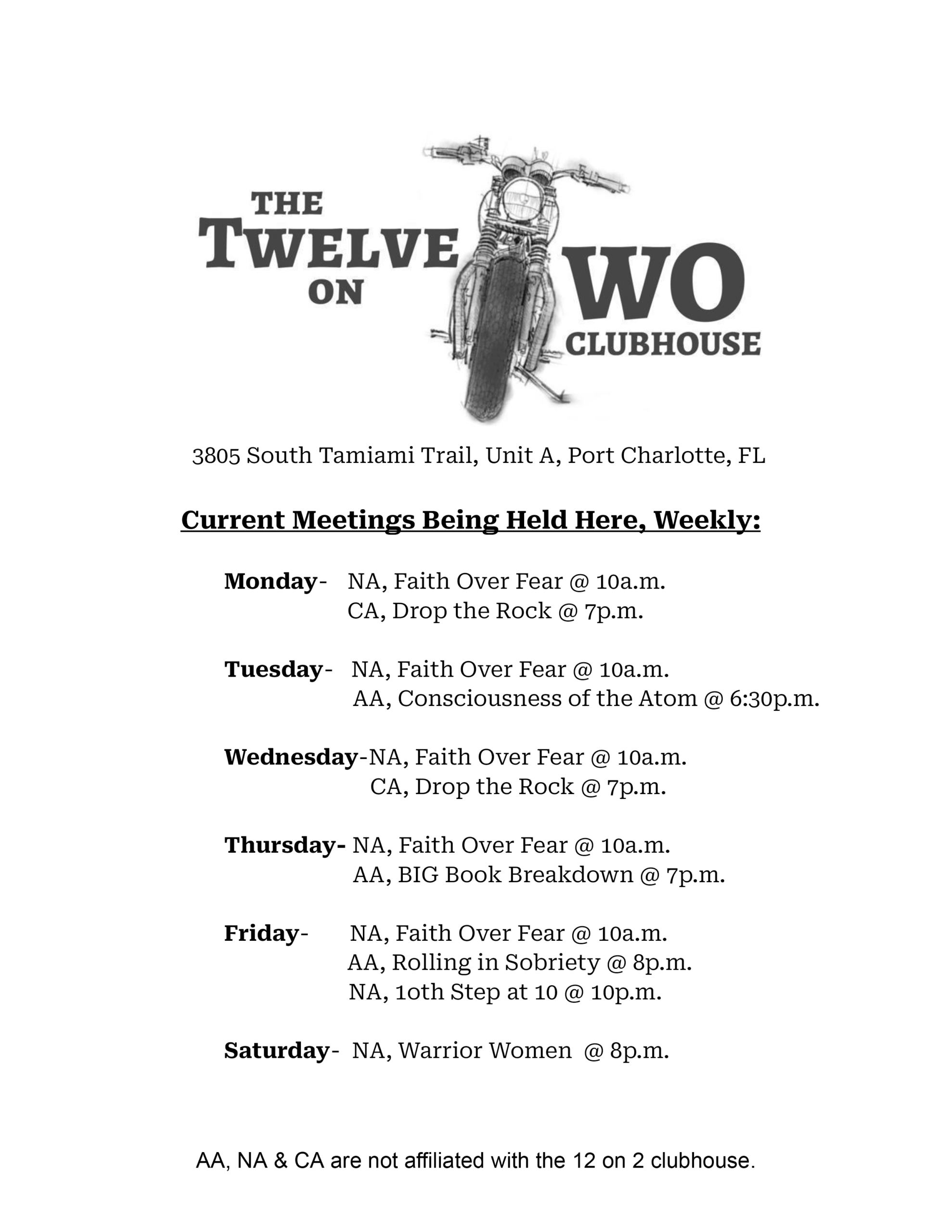 12 on 2 meeting list